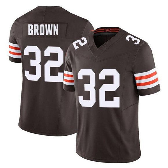 C.Browns #32 Jim Brown Brown F.U.S.E. Vapor Limited Stitched Football Jersey