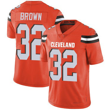 C.Browns #32 Jim Brown Orange Alternate Stitched Vapor Untouchable Limited Football Jersey