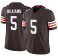 C.Browns #5 Quincy Williams Brown 2026 F.U.S.E. Vapor Limited Stitched Football Jersey
