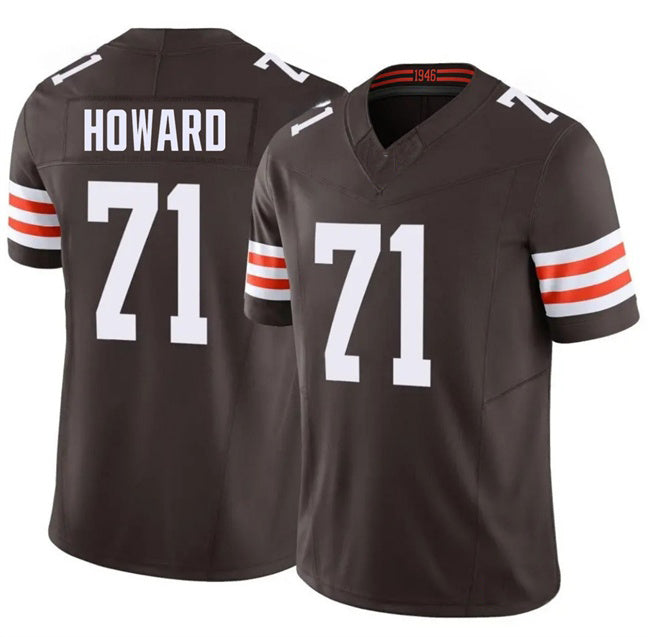 C.Browns #71 Tytus Howard Brown F.U.S.E. Vapor Limited Stitched Football Jersey