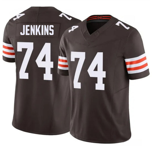 C.Browns #74 Elgton Jenkins Brown 2026 F.U.S.E. Vapor Limited Stitched Football Jersey