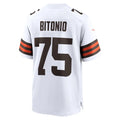 C.Browns #75 Joel Bitonio Player White Home Game Football Jersey