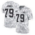 C.Browns #79 Dawand Jones Player Arctic Camo Salute to Service Limited Football Jersey