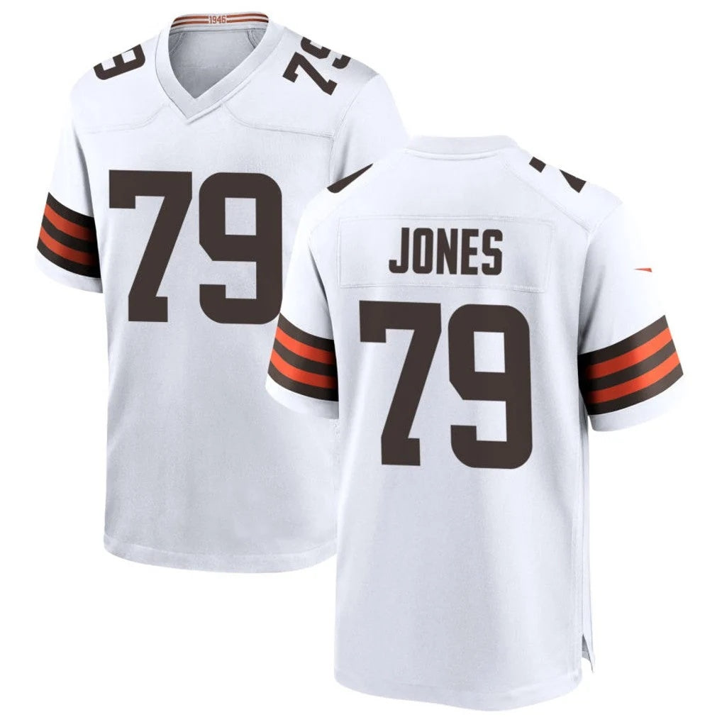 C.Browns #79 Dawand Jones Player White Home Game Football Jersey