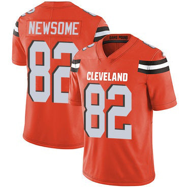 C.Browns #82 Ozzie Newsome Orange Alternate Stitched Vapor Untouchable Limited Football Jersey