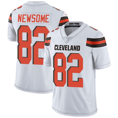 C.Browns #82 Ozzie Newsome White Men's Stitched Vapor Untouchable Limited Football Jersey