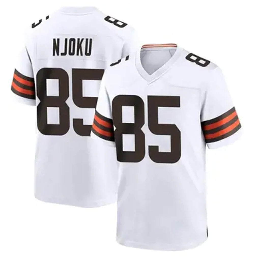 C.Browns #85 David Njoku Player White Home Game Football Jersey