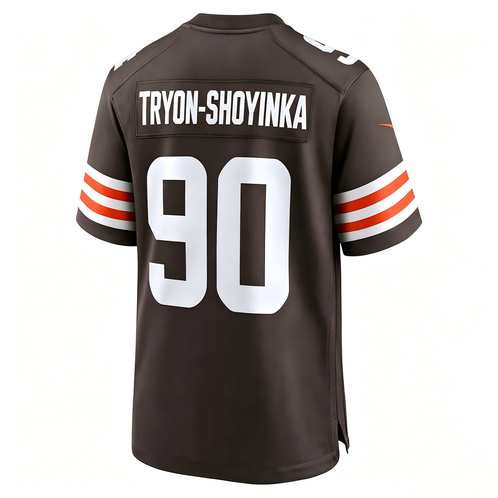 C.Browns #90 Joe Tryon-Shoyinka Brown Team Game Football Jersey