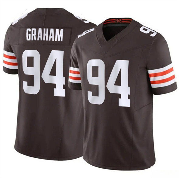 C.Browns #94 Mason Graham 2025 Draft F.U.S.E. Vapor Limited Stitched Football Jersey