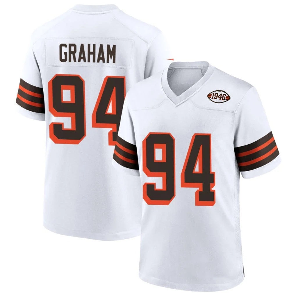 C.Browns #94 Mason Graham Player 1946 Collection Alternate White Football Jersey