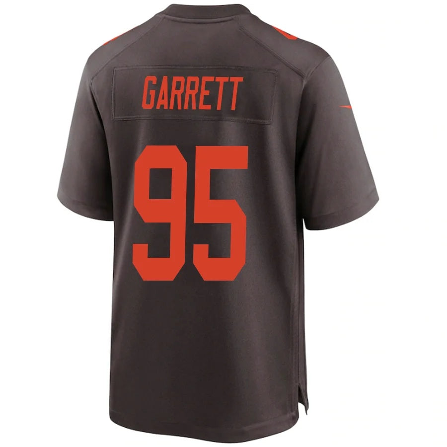 C.Browns #95 Myles Garrett Brown Stitched Player Alternate Game Football Jersey