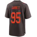 C.Browns #95 Myles Garrett Brown Stitched Player Alternate Game Football Jersey