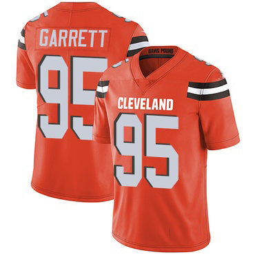 C.Browns #95 Myles Garrett Orange Alternate Stitched Vapor Untouchable Limited Football Jersey