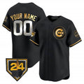 Chicago Cubs 2024 Spring Training Patch Vapor Premier Limited Custom Jersey V2 – All Stitched-Black Alternate Baseball Jersey