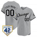 Chicago White Sox 2024 Jackie Robinson Patch Vapor Premier Limited Custom Jersey – Gray Baseball Jersey