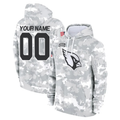Custom A.Cardinals Arctic Camo Salute to Service Limited Hoodie Any Name & Numbers Stitched Football Jersey