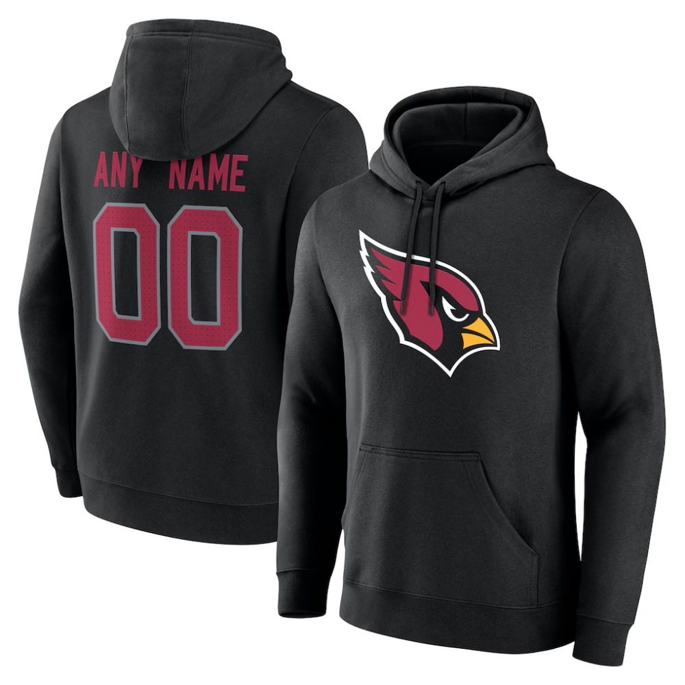 Custom A.Cardinals Black Salute to Service Pullover Hoodies Any Name & Numbers Stitched Football Jersey