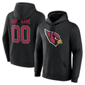 Custom A.Cardinals Black Salute to Service Pullover Hoodies Any Name & Numbers Stitched Football Jersey