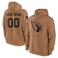Custom A.Cardinals Brown Salute To Service Limited Hoodies Any Name & Numbers Stitched Football Jersey