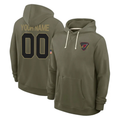 Custom A.Cardinals Olive Salute to Service Hoodies Any Name & Numbers Stitched Football Jersey