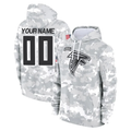 Custom A.Falcons Arctic Camo Salute to Service Limited Hoodie Any Name & Numbers Stitched Football Jersey