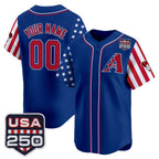 Custom Arizona Diamondbacks America 250 Edition Vapor Premier Limited Royal Stitched Baseball Jersey