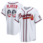 Custom Atlanta Braves 2026 All-Star Edition Stars & Stripes White Stadium Pick-A-Player Baseball Jersey