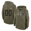 Custom B.Bills Player Olive Salute to Service Hoodies Stitched Football Jersey