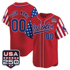 Custom Baltimore Orioles America 250 Edition Vapor Premier Limited Red Stitched Baseball Jersey