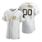 Custom Boston Red Sox White Stitched Flex Base Edition Baseball Jersey HELVY