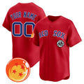 Custom Boston Red Sox x Dragon Ball Red Vapor Premier Limited Jersey - All Stitched Baseball Jersey