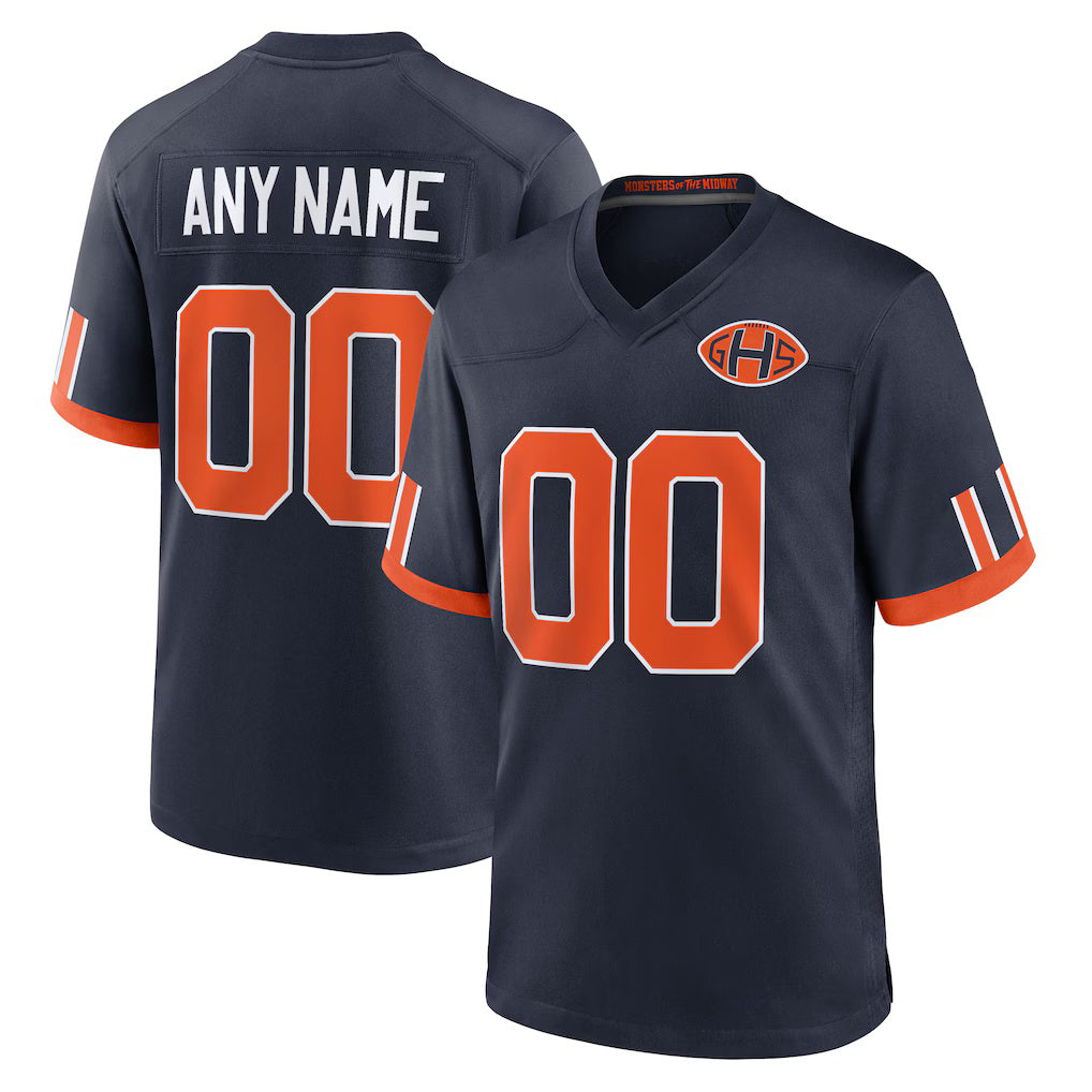 Custom C.Bears Navy 2026 Rivalries Collection Game Football Jersey