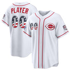 Custom Cincinnati Reds 2026 All-Star Edition Stars & Stripes White Stadium Pick-A-Player Baseball Jersey