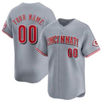 Custom Cincinnati Reds Active Player Gray Away Limited Stitched Baseball Jersey