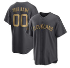 Custom Cleveland Guardians Active Player Charcoal 2022 All-Star Cool Base Stitched Baseball Jersey