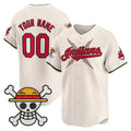 Custom Cleveland Indians x One Piece Cream Vapor Premier Limited Jersey - Stitched Baseball Jersey