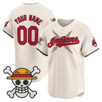 Custom Cleveland Indians x One Piece Cream Vapor Premier Limited Jersey - Stitched Baseball Jersey