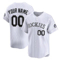 Custom Colorado Rockies White Home Limited Baseball Jersey