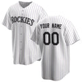 Custom Colorado Rockies White Home Replica Baseball Jersey
