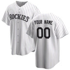 Custom Colorado Rockies White Home Replica Baseball Jersey