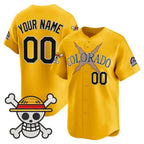 Custom Colorado Rockies x One Piece Gold Vapor Premier Limited Jersey - Stitched Baseball Jersey