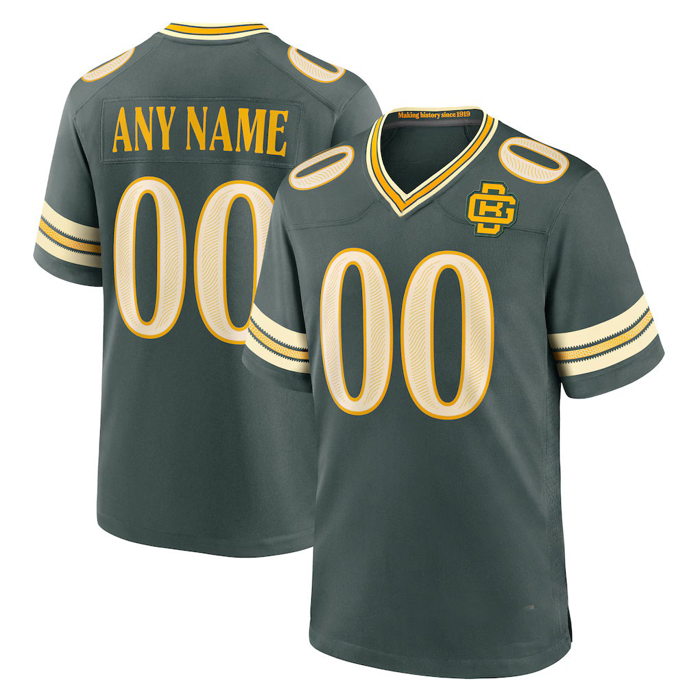 Custom GB.Packers Green 2026 Rivalries Collection Game Football Jersey