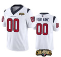 Custom H.Texans Active Player White 2023 F.U.S.E. AFC South Champions Patch Vapor Limited Stitched Jersey