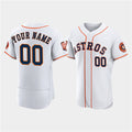 Custom Houston Astros Active Player White 60th Anniversary Flex Base Stitched Baseball Jersey