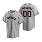 Custom Houston Astros Gray Stitched Cool Base Road Baseball Jersey