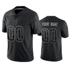 Custom IN.Colts Active Player Black Reflective Limited Stitched Jersey