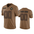 Custom J.Jaguars Active Player 2023 Brown Salute To Service Limited Stitched Jersey