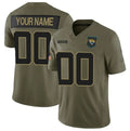 Custom J.Jaguars Active Player Olive 2025 F.U.S.E. Salute to Service Limited Stitched Jersey
