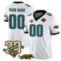 Custom J.Jaguars Active Player White F.U.S.E. With 30th Seasons Patch Vapor Limited Stitched Jersey