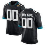 Custom J.Jaguars Black Game Jersey
